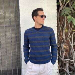 club monaco navy blue men's wool sweater size small